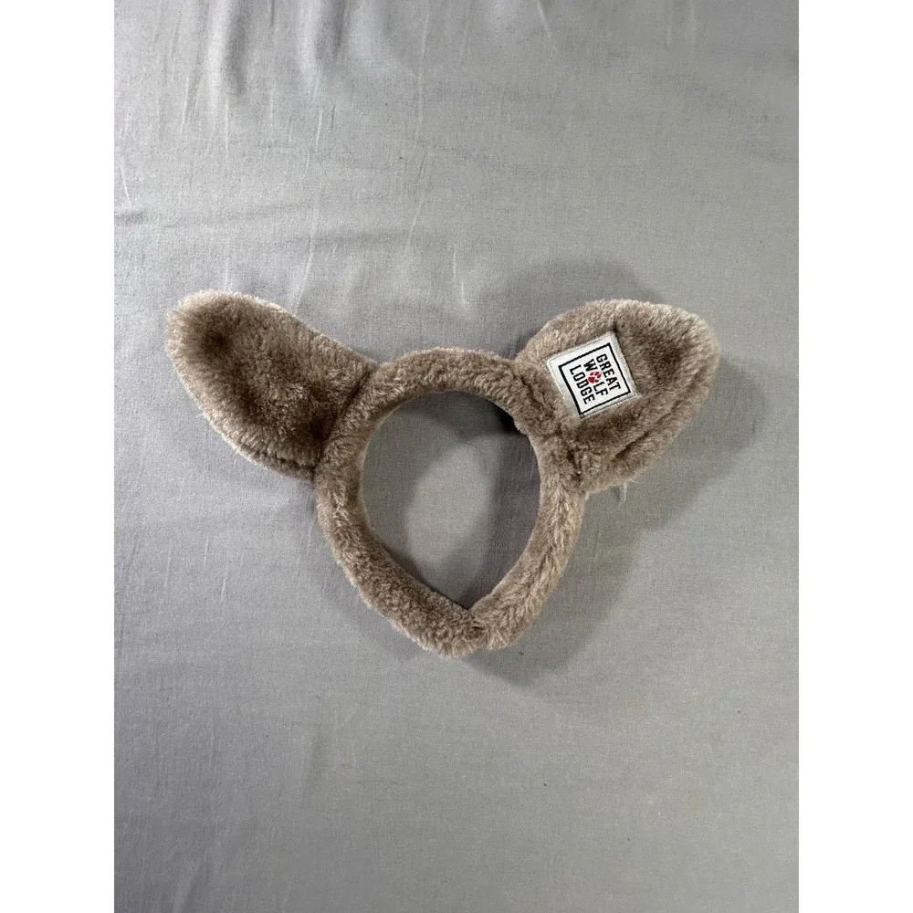 Great Wolf Lodge headband Wolf Ears Plush Brown Souvenir